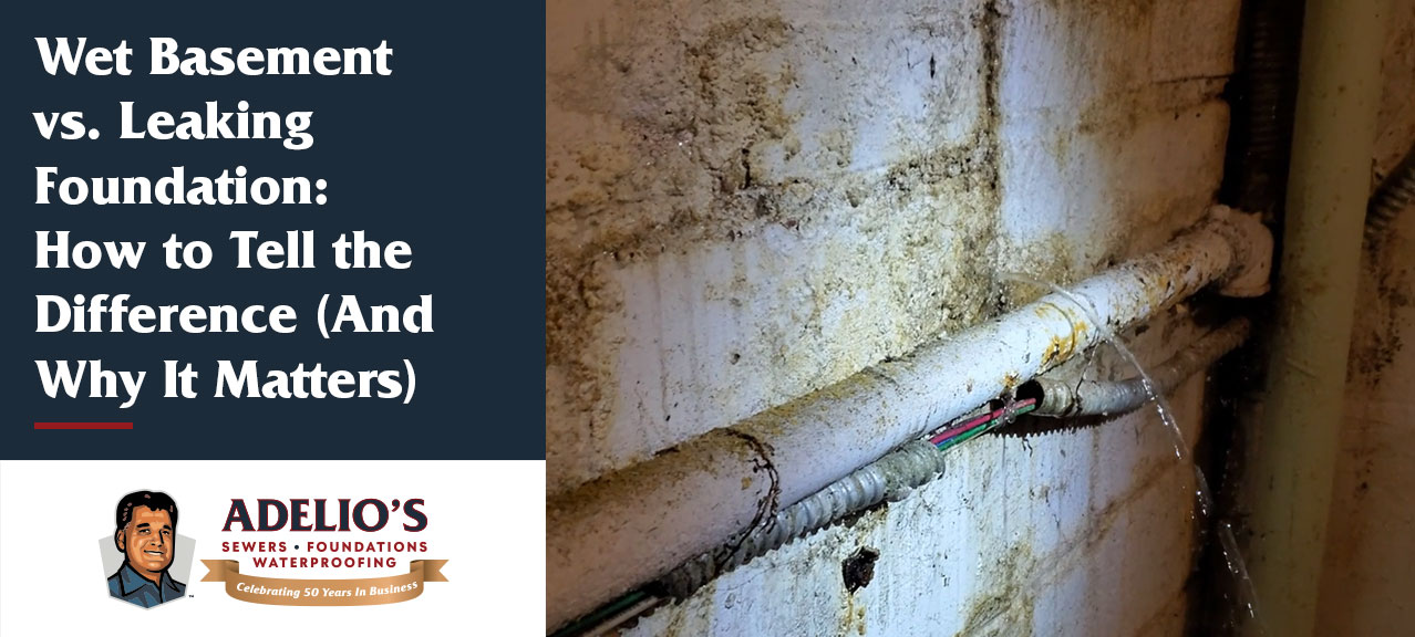 wet basement vs. leaking foundation